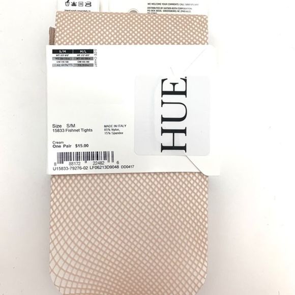 Show Deal - 2 Pack Hue Fishnet Tights Small/Medium Cream - Picture 3 of 3